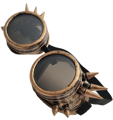 Steampunk-Brille, Retro-Sonnenbrille, Steampunk-Stil, Gothic-Stil, Make-up-Brille, Sportbrille für Reisen, zum Sammeln von Make-up, zum Sammeln von Kosten, D., Se référer au descriptif