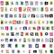 100 Pcs Vintage Letter Stickers, Multi Colour Doodle Waterproof Vinyl Decals, Self Adhesive Alphabet Scrapbook Decoration for Mailboxes, Travel Case