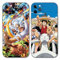 Handyhülle 2 Stück für iPhone 12 Hülle 6.1'' Anime Gear 5 Luffy Zoro Nika Manga Mode Muster Design Case Kameraschutz Schutzhülle Stoßfest TPU Silikon Weich Ultra Dünn Cover - Schwarz