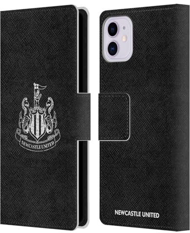 Head Case Designs Officially Licensed Newcastle United Football Club Distressed Crest Leather Book Wallet Case Cover Compatible With Apple iPhone 11