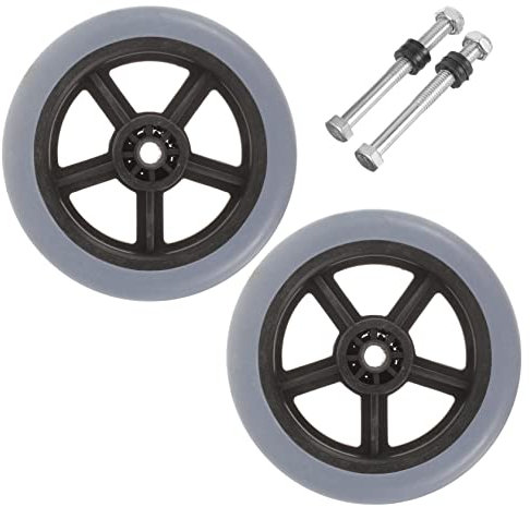 COLLBATH 2stücke Ersatzrollstuhlräder Aus Pvc Und Metall Kleine Vorderräder Für Rollstühle Leichtgängig Leise Und Verschleißfest Zum Austausch Beschädigter Rollstuhlräder Praktisch Und