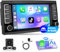 [4G+64G] Autoradio per Volkswagen/Touareg 2004-2011, Wireless A-pple Carplay e Android Autoradio 2-DIN 9'' HD Touch Screen Bluetooth Radio, GPS/Wi-Fi/SWC/Mirror Link/EQ/FM/RDS
