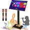 DDZJTPP Sis Tema De Karaoke Profesional, Máquina De Karaoke con Pantalla Táctil con 2 Micrófono Inalámbrico, Función De Amplificador De Potencia, Control De Aplicaciones Telefónicas,21.5inch-1TB