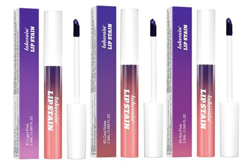Lip Stain Peel Off ,Waterproof and Transfer Proof Pink Lip Ink,Non-stick Cup Liquid Lipstick Nude Lip Stain for Women,Ensuring Your lip Color Stays Vivid Throughout the Day (Pink, 1#)