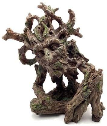 Large Aquarium Ornament Smiling Tree stump Decoration