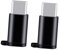 ELAYARD Usb Female to Usb-c Male Adapter Connector Portable Keychain Accessory for Charging Data Transfer Black Compatible All Devices