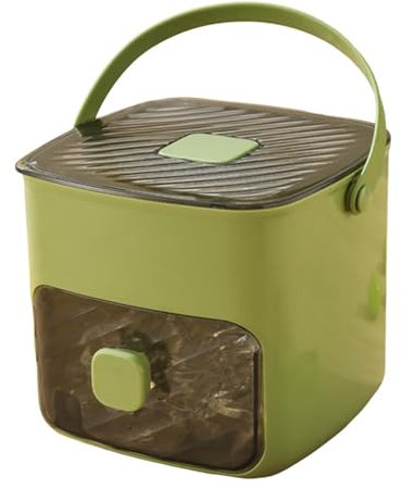 Machine à Glaçons Portable avec Tiroir Pratique, Fabrication Continue de Glace Rafraîchissante, Distributeur d'Eau Facile à Utiliser, Appareil Polyvalent pour Maison et Bureau (Vert)