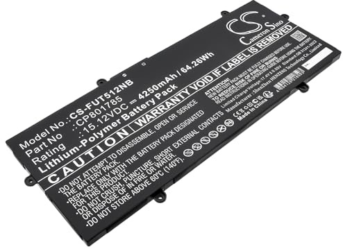 TCTK Akku 4250mAh Kompatibel mit [Fujitsu] LifeBook E4512, LifeBook E5512, E5512A, U7411, U7511, U7512 Ersetzt CP801785, FMVNBP253, FPB0360S, FPCBP592