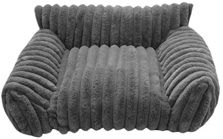 Folpus Canapé-lit pour Chat, lit pour Animaux de Compagnie, Facile à Nettoyer, Portable, Fond antidérapant pour Chatons, Chiots, Chats, Petits Chiens, Salon, Gris