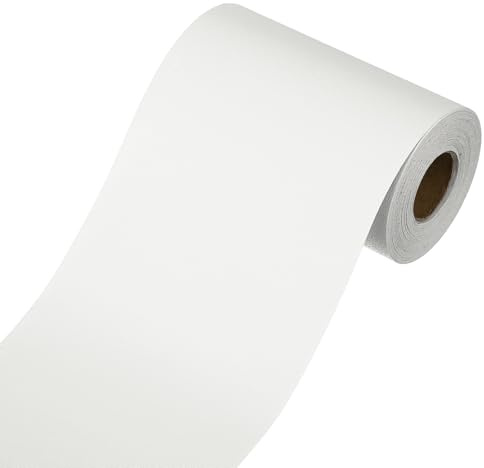 sourcing map Wallpaper Border, Peel and Stick Wallpaper Borders, 10m x 10cm Self Adhesive Mirror Frame Trim Tape for Kitchens Decor, Bedroom Bathrooms, White