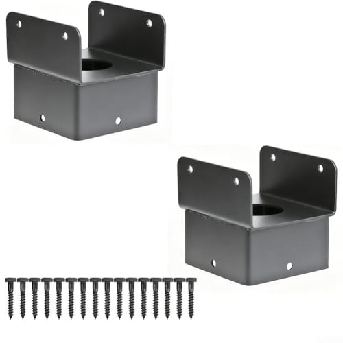 Für 4xFor 4 Holzpfosten Basis Halterung Verbinder Pfostenanker aus robustem Stahl für zuverlässige Befestigung und langfristige Stabilität bei Bauprojekten (1 Stück)