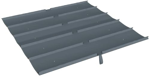 Outsunny Dach für Pavillon Pergola mit 10 Drainagelöchern, Ersatzplane für Pavillon aus atmungsaktivem Polyester, nur Abdeckung, 288 x 298 cm, UV30+, für Gartenpergola 3 x 3 m, dunkelgrau