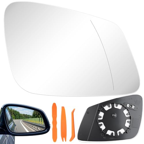 Spiegelglas Außenspiegel mit BMW F18 F20 F21 F22 F23 F30 F31 F32 F33 F34 | Ersatzspiegelglas mit F30 F31 F32 F33 F34 F35 F36 E60 E84 I3 Seitenspiegelglas Beheizbar Rückspiegelglas Asphärisch - Rechts