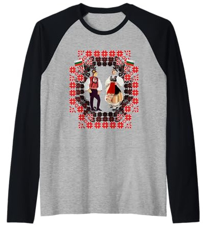 Balli Popolari Tradizionali bulgari. Ballerino Maglia con Maniche Raglan