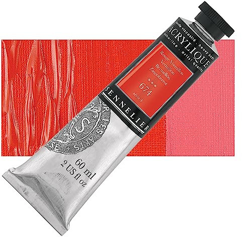 Sennelier Künstler-Acryl, extrafein, 60 ml, Zinnoberrot S4, 60 ml (1 Stück)