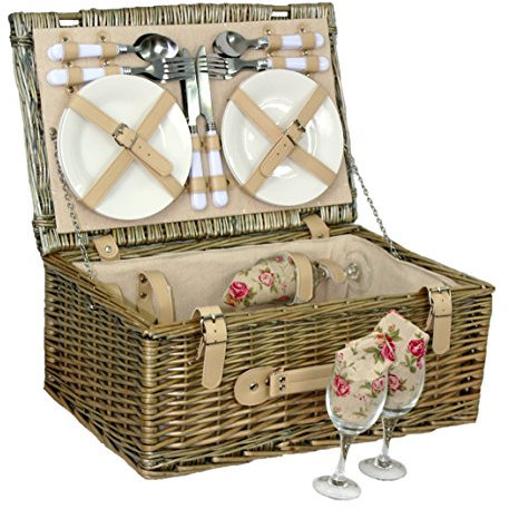 Red Hamper Rot behindern fh014 Picknickkorb für 4 Person Spring, braun, 19 x 45 x 30 cm