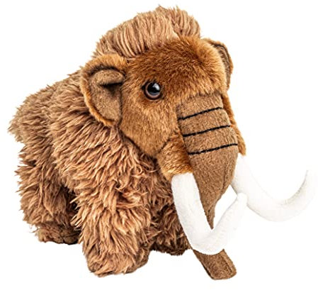 Uni-Toys - Mammut - 16 cm (Höhe) - Plüsch-Elefant, prähistorisches Wildtier - Plüschtier, Kuscheltier