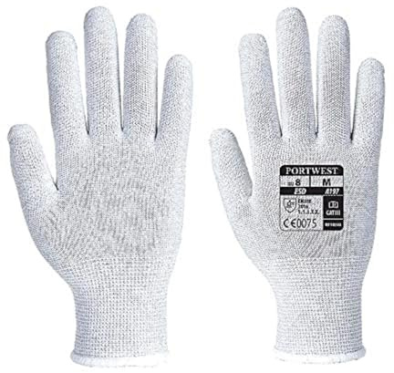 Portwest A197 Antistatic Shell Glove Grey, X-Small