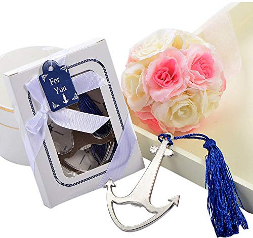 Apribottiglie colore argento Bomboniera utile tema mare nautica Matrimonio confezione scatola