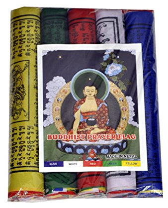 Dharma Store - Tibetan Buddhist Prayer Flags 8.5 Inch for luck, happiness, longevity and prosperity - Pack of 50
