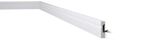 Plinthe NMC FD7 WALLSTYL Noel Marquet Profil de décoration design intemporel classique blanc 2 m