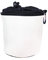 trendfinding Sacchetto porta-mollette per bucato in cotone - da appendere - con moschettone - panna