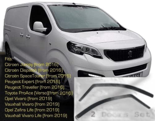 2X Windabweiser kompatibel mit Citroen Jumpy SpaceTourer Peugeot Expert Traveller