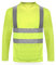 HYCOPROT High Visibility Reflective Safety Long Sleeve T Shirts Moisture Wicking Mesh, Quick Dry Breathable Lightweight Reflective Tee Yellow