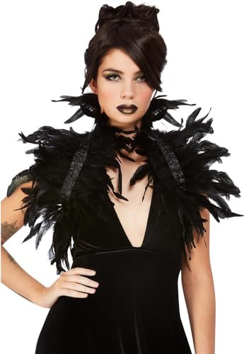 Smiffys Fever Federbolero, mit Schleife