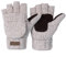 ViGrace Winter-Handschuhe, gestrickt, wandelbar, fingerlos, Woll-Fäustlinge, warmer Handschuh für Damen und Herren, Beige, Medium