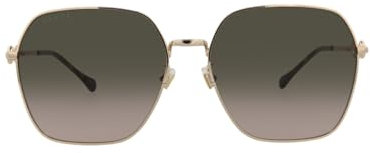GUCCI Womens GG0882SA Sunglasses, Gold-Gold-Brown, 60
