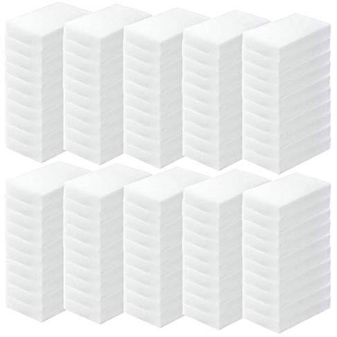 100 Stück Reinigungsschwamm Wunderschwamm Zauberschwamm Weiß 10x6x2cm Geeignet Zum Abwischen Von Schmutz und Staub in Küche Bad Möbeln Türen Computerzubehör Schwimmbad Schuhen Usw
