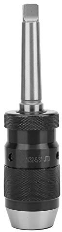 Mandrino Trapano MT2-JT3, 1-16 mm Mandrino per Trapano a Colonna Mandrino Autoserrante per Tornio Senza Chiave con Albero Conico per Macchine Trapano, Fresatrici, Torni