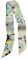 JERLA Unisex-Erwachsene Glas Haarband Seidenschal, Grün (Blume), 33.5×1.97