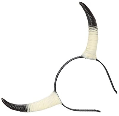 Amosfun Animal Decor Devil Horn Headband Gothic Animal Horn Hair Hoops Hair Bands Headdress For Halloween Costume White Makeup Hairband