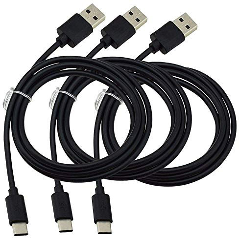 Usb-C Type-C USB 3.0 Superspeed Câble de Données 1 Mètre Chargeur Charge (3 Pièce) Compatible Avec Gigaset GX6