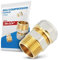 Raccordo dritto per tubi PEX-AL-PEX raccordi a morsetto per sistema sanitario sanitario pari a 20 x 20 (20 x 3/4'' FM)