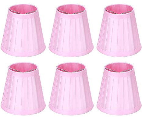 Moderne Lampenschirm Hängelampe Klein, Rosa Lampenabdeckung, kleine Lampenschirme, 6er-Set, Clip-on-Glocke-Lampenschirme für Hängelampe Tischlampe Stehlampe