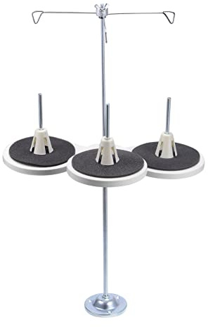 HARFINGTON Triple Cone Spool Stand Universal Iron 3 Thread Stand for Sewing and Embroidery Machines