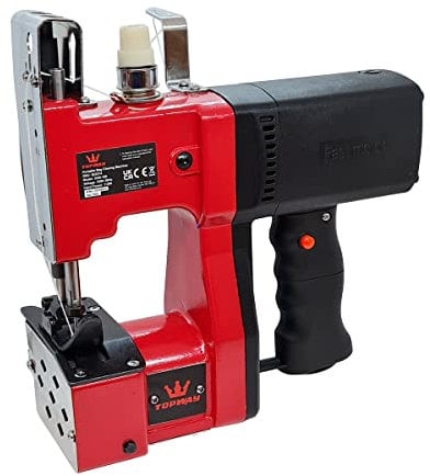 TOPWAY Machine à Coudre Portable Closer Stitcher 220V Sac d'Emballage électrique Couture avec 2 Rouleaux de Fils, pour coudre/sceller des sacs tissé en peau de serpent de Plastique