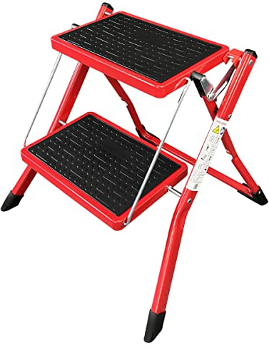 Abbey Easy Reach 2 Tread Step Stool (Red)