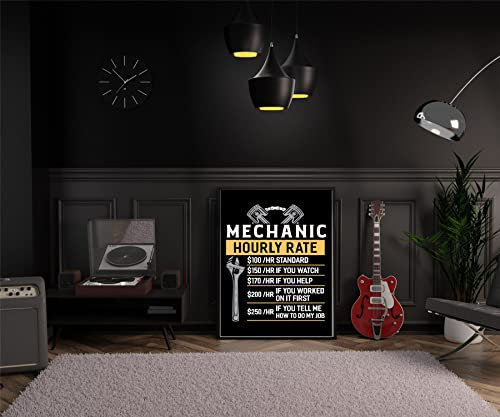 Sawfish® Panneau en métal vintage rétro pour garage, abri de jardin, voiture, affiche en métal, décoration en métal, peinture en métal, autocollant mural vintage 15,2 x 20,3 cm