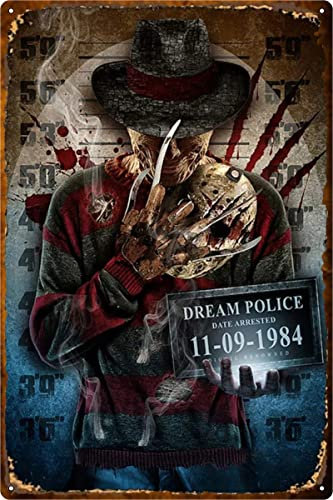 Blechschild Lustiges Deko Blechschild Nostalgic Art Eisenmalerei Für Garten Wohnzimmer Pub Lieblingsfilm Nightmare On Elm Street 20x30cm