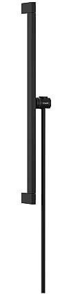 hansgrohe 24403670 Unica E Puro 90 cm mit Easy Slide Handbrausehalter und Isiflex Brauseschlauch 160 cm Mattschwarz Brausestange