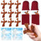 Beeveer 10 Sets Holz Handkreuz mit Karte und Geschenktüte Weihnachten christliches Geschenk Handheld Kreuz Geschenkset für Weihnachten Beten Geschenk