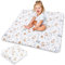 Tapis d'eveil chambre bebe - Matelas de sol enfant pour eveil jeux au de parc Tapis en Coton et epais pour bébé et enfants 100 cm Certificat Oeko-Tex Cerf