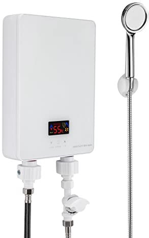 Klein Durchlauferhitzer Mit Duschkopf 5000W Bad Küche Electric Instant Warmwasserbereiter, Touch Control, für Küche, Bad, Dusche