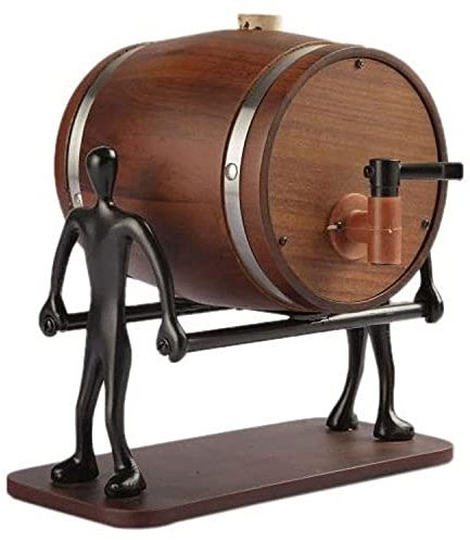 Steel Wooden Decanter with Stand Gift Items Dispenser Liquor Decanter Wine Dispenser Wine Beer