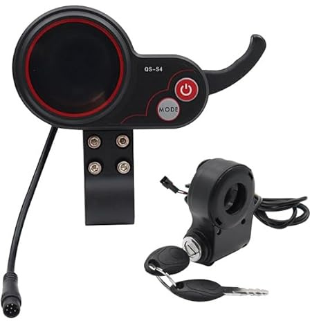 Sudemota QS-S4 36V-60V Daumengas-LCD-Display + Zündschlossschlüssel für Zero 8 9 10 8X 10X Elektroroller 6PIN-Display E-Scooter Zubehörteile