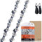 Savior Set di 2 catene per sega da 15 pollici, 0,325, 62 maglie, 1,6 mm, per Stihl 3639 000 0062